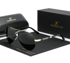 Men's Polarized Aviator 'Grand Touring' Metal Sunglasses