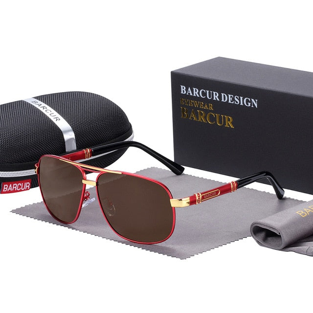 Men's Polarized Aviator 'Tony Montana' Metal Sunglasses