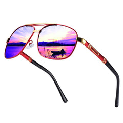 Men's Polarized Aviator 'Tony Montana' Metal Sunglasses