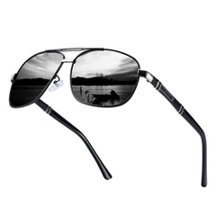 Men's Polarized Aviator 'Tony Montana' Metal Sunglasses