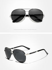 Men's Polarized Aviator 'Grand Touring' Metal Sunglasses