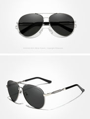 Men's Polarized Aviator 'Grand Touring' Metal Sunglasses