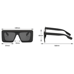 Women's Square 'High Five' Plastic Sunglasses