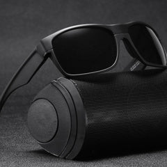 Men's Polarized Square 'The Flash Sports' Plastic Metal Sunglasses