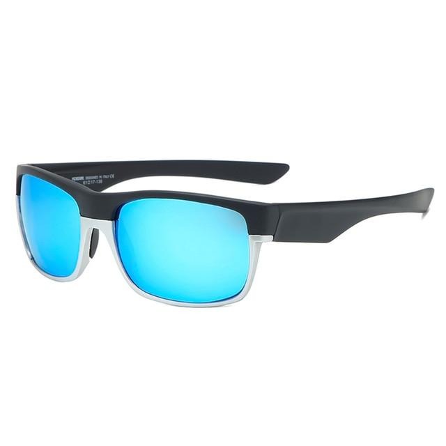 Men's Polarized Square 'The Flash Sports' Plastic Metal Sunglasses