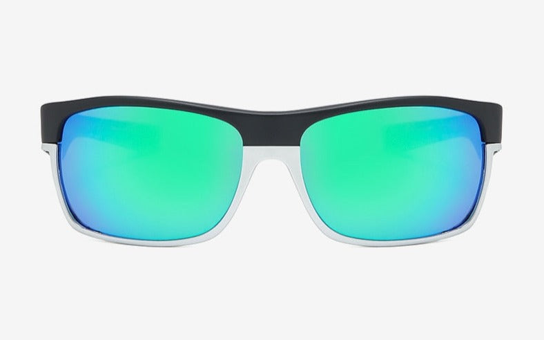 Men's Polarized Square 'The Flash Sports' Plastic Metal Sunglasses
