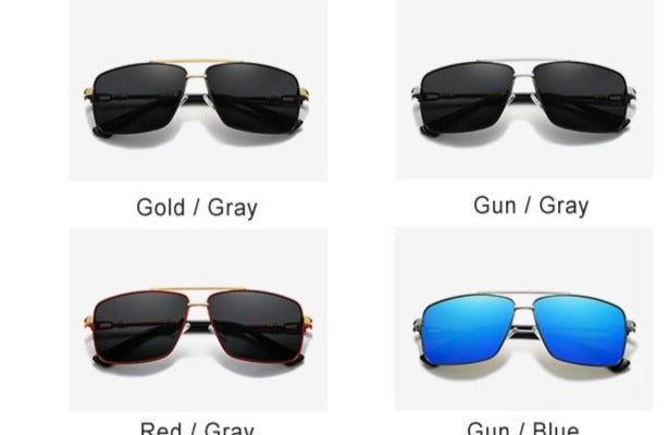 Men's Polarized Aviator 'The New Standard' Metal Sunglasses