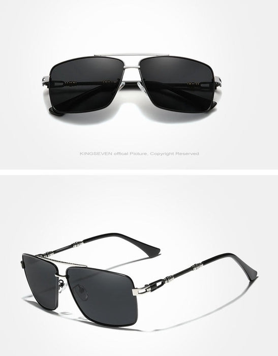 Men's Polarized Aviator 'The New Standard' Metal Sunglasses