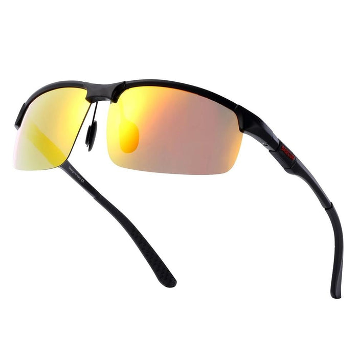 Men's Semi Rimless Sport 'Riff Raff' Metal Sunglasses