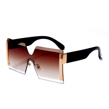 Women's Oversized Rimless Square 'Little Harley' Plastic Sunglasses