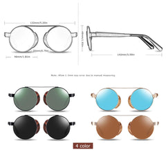 Unisex Oval Aluminum and Wood Polarized Sunglasses