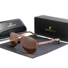 Men's Aluminum 'New Breed' Polarized Aviator Sunglasses