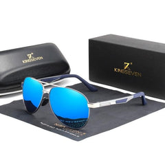 Men's Aluminum 'New Breed' Polarized Aviator Sunglasses