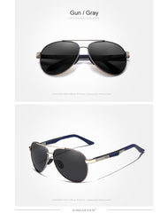 Men's Aluminum 'New Breed' Polarized Aviator Sunglasses