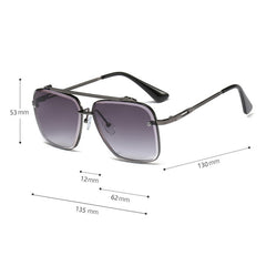 Unisex Square 'Double Men' Plastic Sunglasses