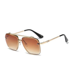 Unisex Square 'Double Men' Plastic Sunglasses