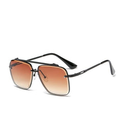 Unisex Square 'Double Men' Plastic Sunglasses