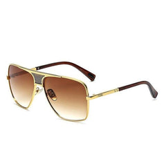 Unisex Square 'Double Men' Plastic Sunglasses