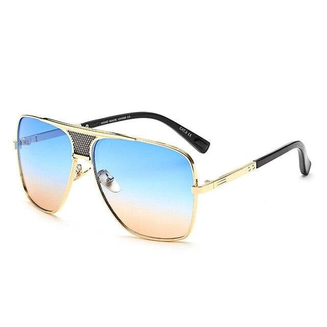 Unisex Square 'Double Men' Plastic Sunglasses