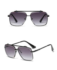 Unisex Square 'Double Men' Plastic Sunglasses