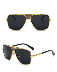 Unisex Square 'Double Men' Plastic Sunglasses