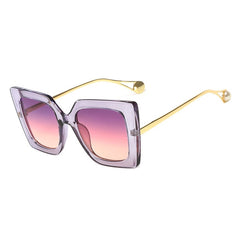 Women's Oversized Square 'Tiny Sarah' Plastic Sunglasses