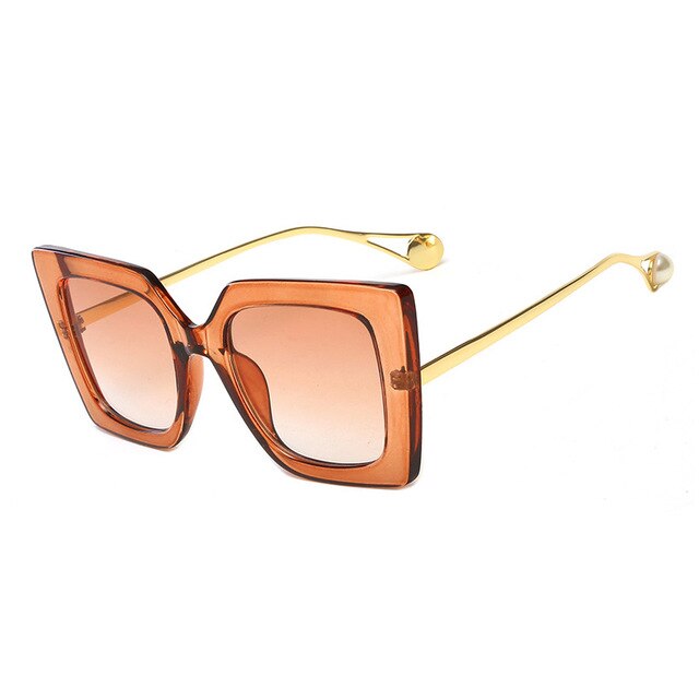 Women's Oversized Square 'Tiny Sarah' Plastic Sunglasses