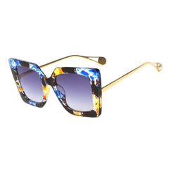 Women's Oversized Square 'Tiny Sarah' Plastic Sunglasses