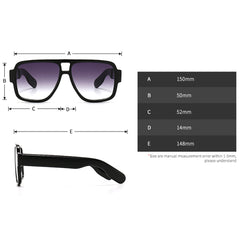 Men's Oversized Square 'Acapulco' Plastic Sunglasses