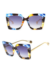 Women's Oversized Square 'Tiny Sarah' Plastic Sunglasses