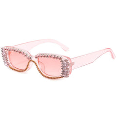 Women's Square 'Crystal Rhinestones' Plastic Sunglasses