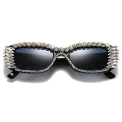 Women's Square 'Crystal Rhinestones' Plastic Sunglasses