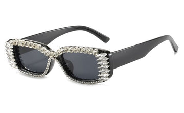 Women's Square 'Crystal Rhinestones' Plastic Sunglasses