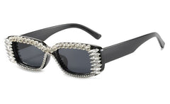 Women's Square 'Crystal Rhinestones' Plastic Sunglasses