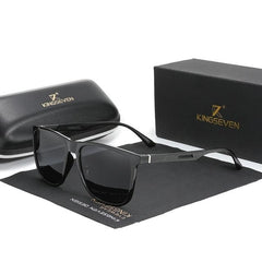 Men's Square Polarized 'The Ambush' Metal Sunglasses