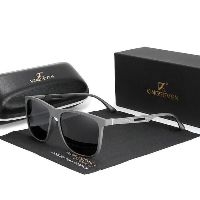 Men's Square Polarized 'The Ambush' Metal Sunglasses