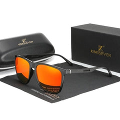 Men's Square Polarized 'The Ambush' Metal Sunglasses