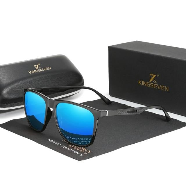 Men's Square Polarized 'The Ambush' Metal Sunglasses