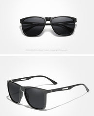 Men's Square Polarized 'The Ambush' Metal Sunglasses