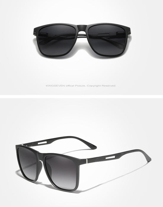 Men's Square Polarized 'The Ambush' Metal Sunglasses