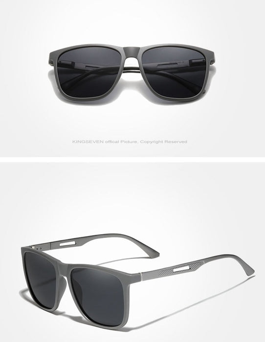 Men's Square Polarized 'The Ambush' Metal Sunglasses