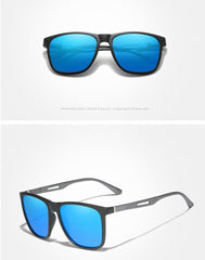 Men's Square Polarized 'The Ambush' Metal Sunglasses