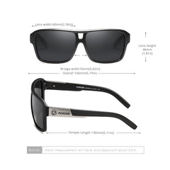 Men's Oversized Polarized Square 'The Wheel' Plastic Sunglasses