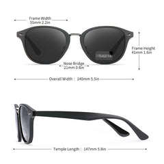 Women's Round Sport Polarized 'The Glammer Men' Metal Sunglasses