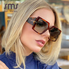 Women's Oversized Square 'Tiny Goblin' Plastic Sunglasses