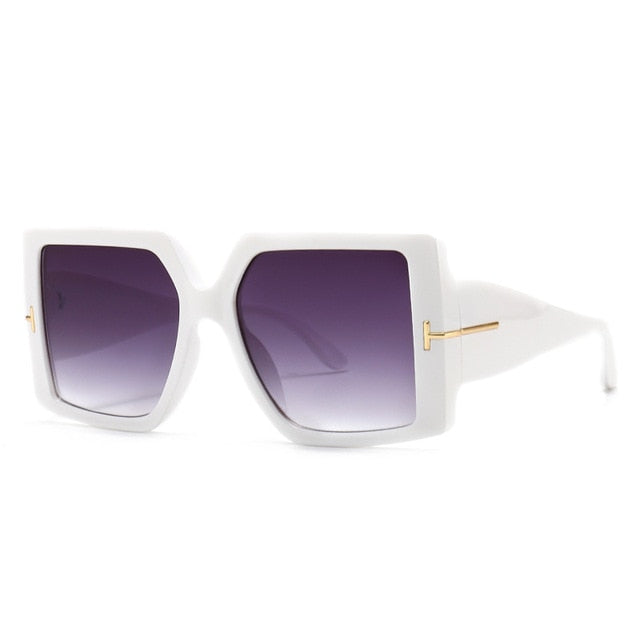 Women's Oversized Square 'Tiny Goblin' Plastic Sunglasses