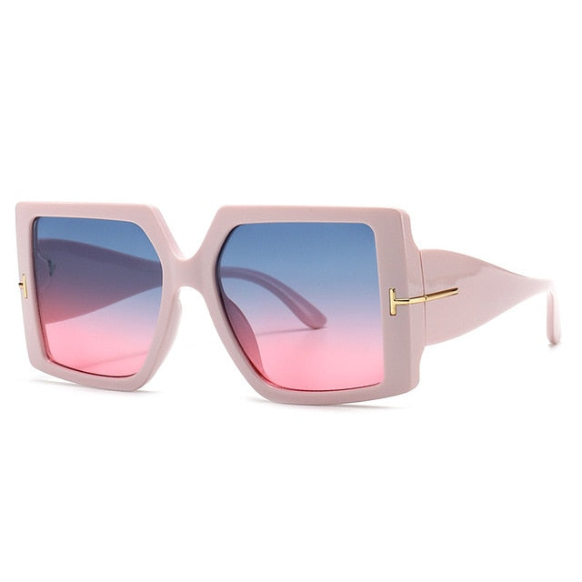 Women's Oversized Square 'Tiny Goblin' Plastic Sunglasses