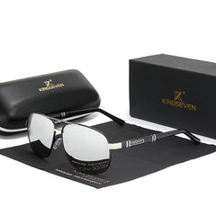 Men's Polarized Aviator 'Little Havana' Metal Sunglasses