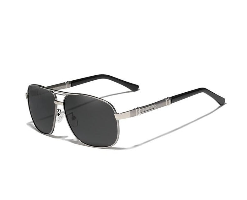 Men's Polarized Aviator 'Little Havana' Metal Sunglasses