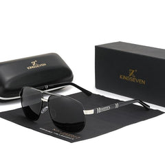 Men's Polarized Aviator 'Little Havana' Metal Sunglasses